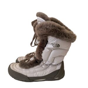 The North Face Nuptse Goose Down Fill Faux Fur Winter Snow Boots Womens SZ 7
